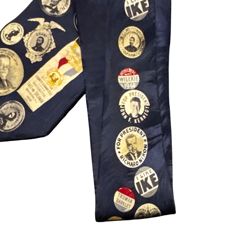 Mens Museum Artifacts All Silk‎ Tie Presidential Political History Pattern - Picture 5 of 8